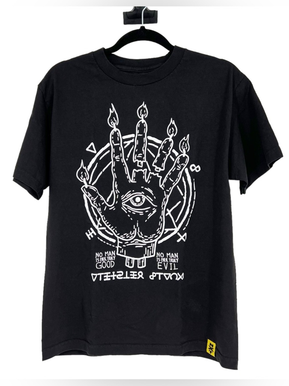 WWE NXT Aleister Black Shirt Occult Hand Eye Candle Graphic Root Of All Evil M